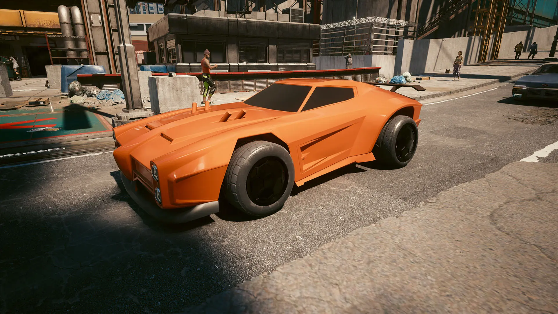 Cyberpunk 2077 screenshot of the Dominus modded into the game