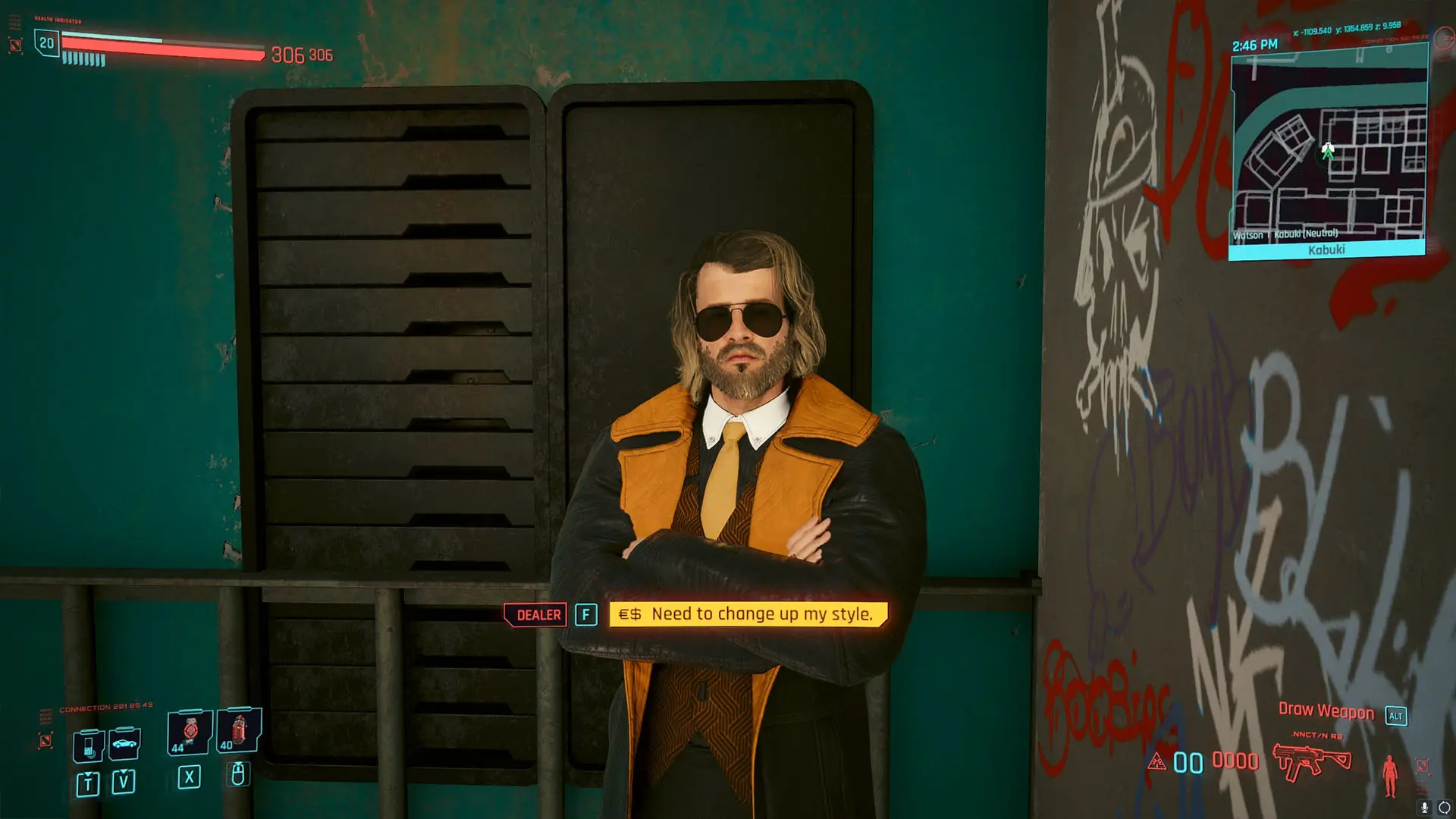 Gameplay screenshot of the new custom shopkeeper NPC